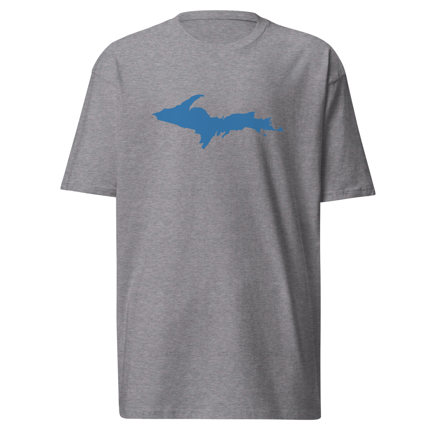 Michigan Upper Peninsula T-Shirt (w/ Blue UP Outline) | Men's Heavyweight