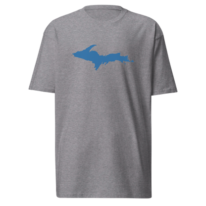 Michigan Upper Peninsula T-Shirt (w/ Blue UP Outline) | Men's Heavyweight