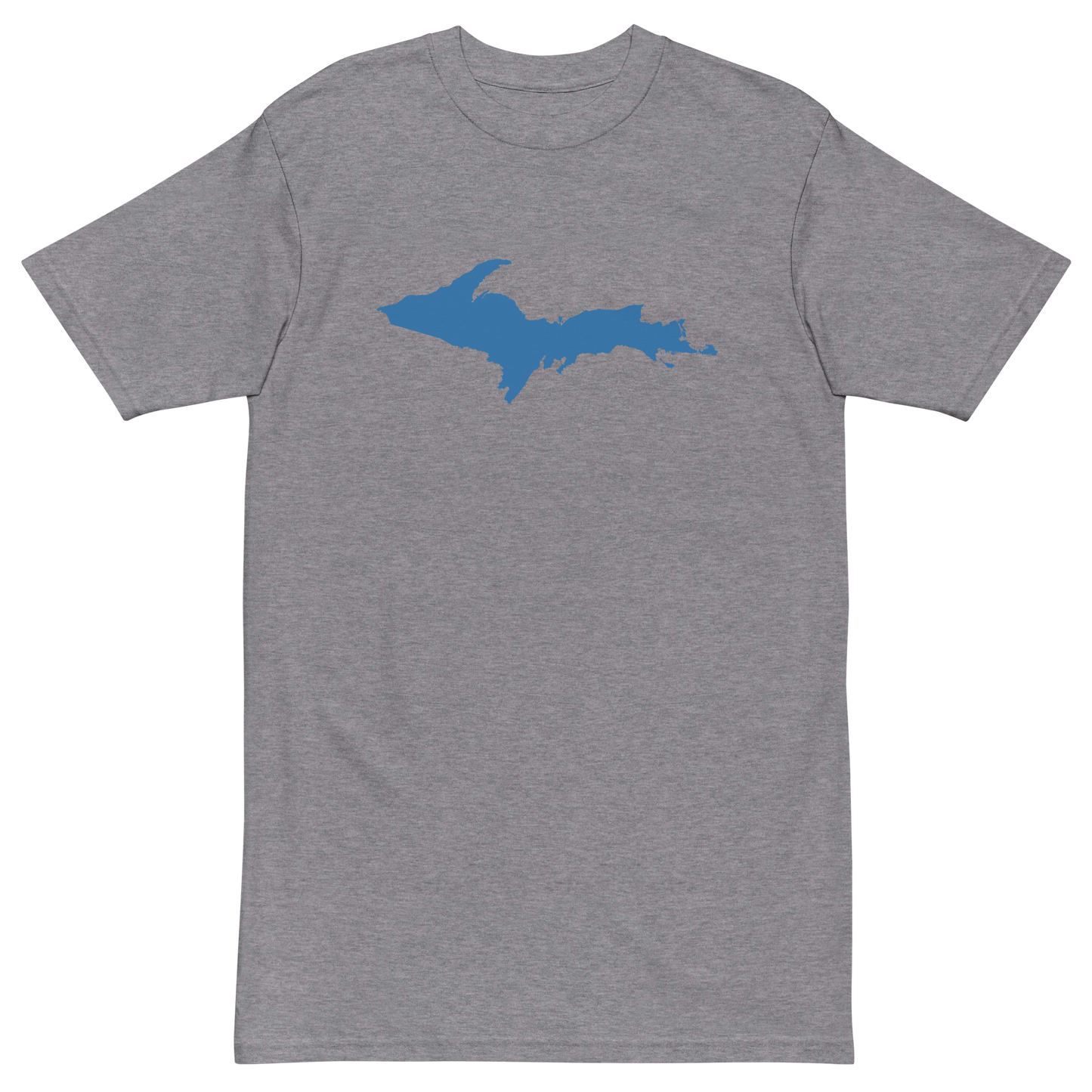 Michigan Upper Peninsula T-Shirt (w/ Blue UP Outline) | Men's Heavyweight