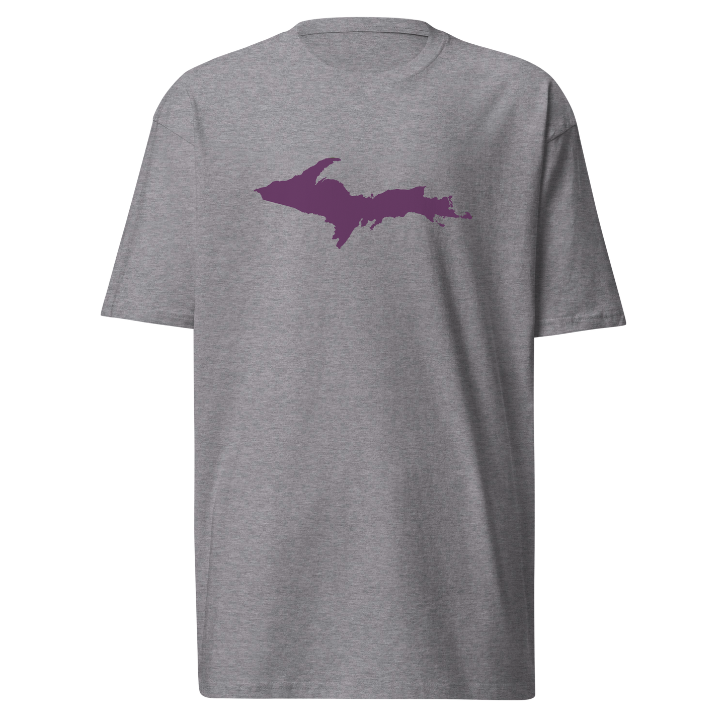 Michigan Upper Peninsula T-Shirt (w/ Plum UP Outline) | Men's Heavyweight