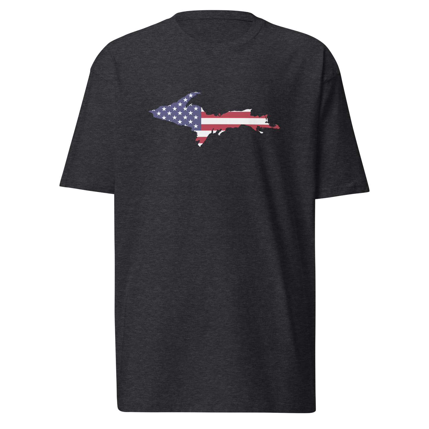 Michigan Upper Peninsula T-Shirt (w/ UP USA Flag) | Men's Heavyweight