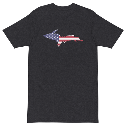 Michigan Upper Peninsula T-Shirt (w/ UP USA Flag) | Men's Heavyweight