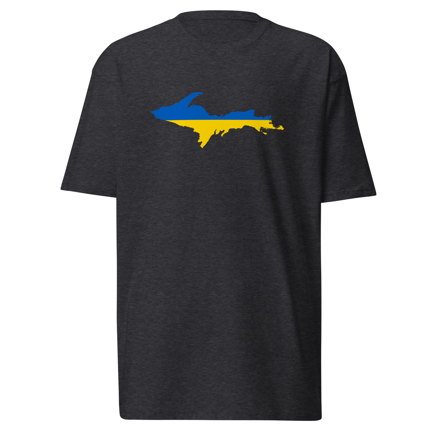 Michigan Upper Peninsula T-Shirt (w/ UP Ukraine Flag) | Men's Heavyweight