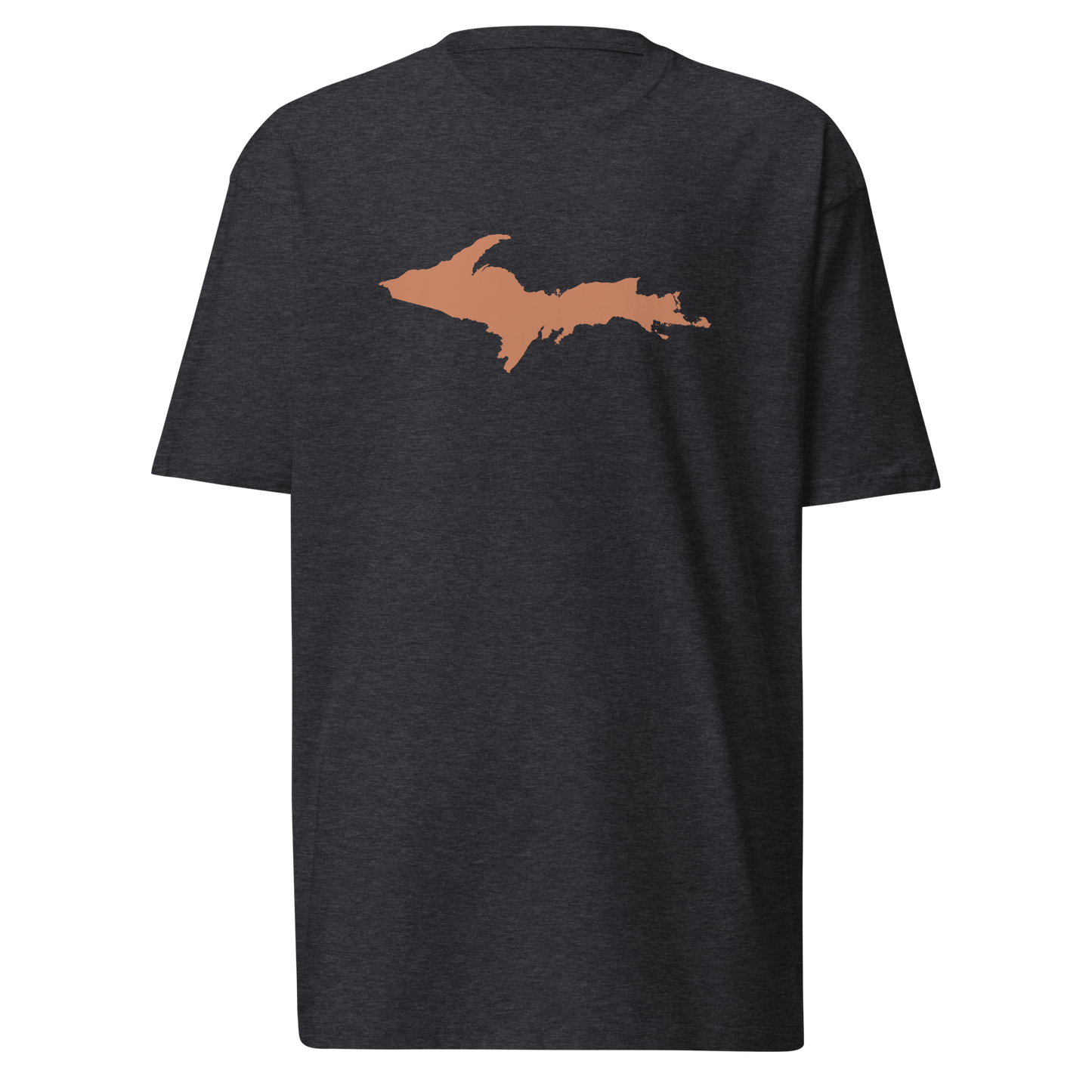 Michigan Upper Peninsula T-Shirt (w/ Copper Outline) | Men's Heavyweight