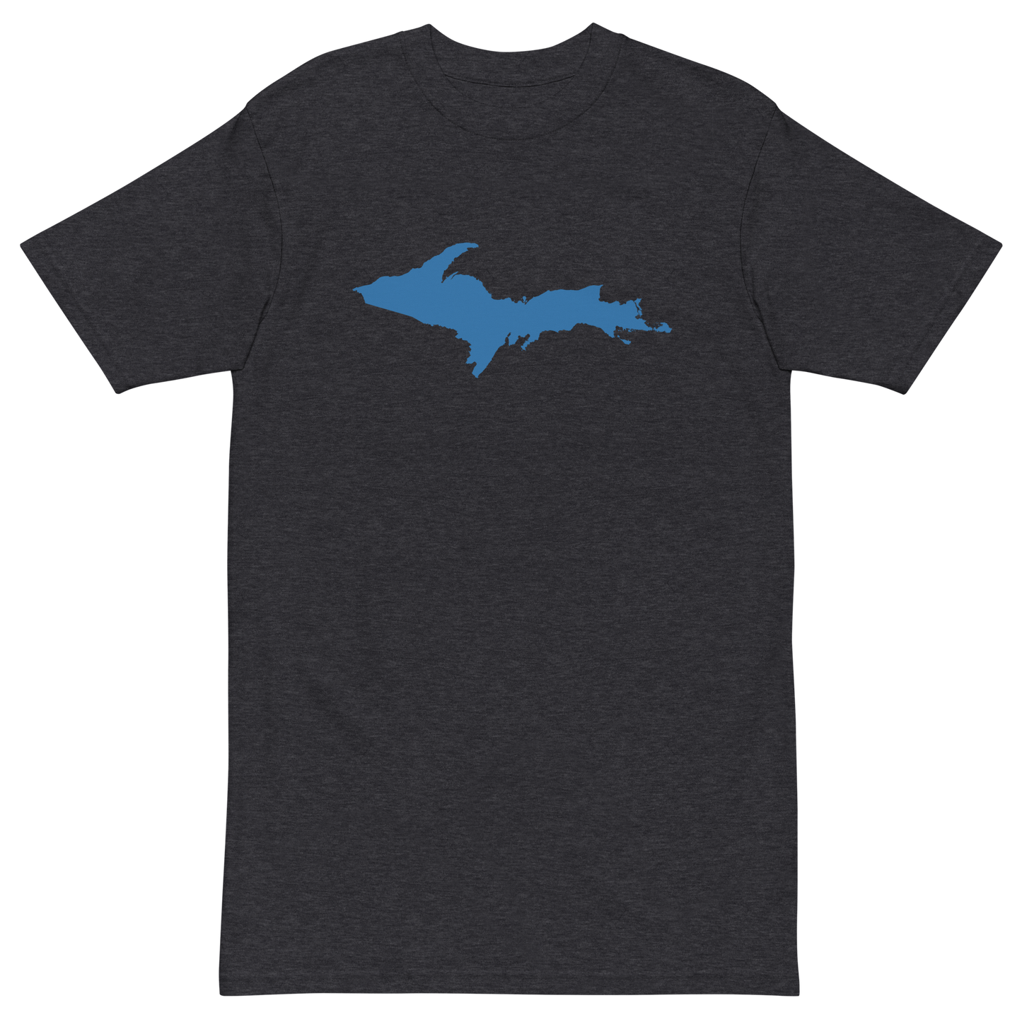 Michigan Upper Peninsula T-Shirt (w/ Blue UP Outline) | Men's Heavyweight