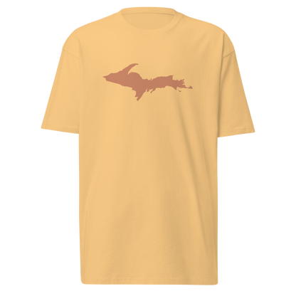 Michigan Upper Peninsula T-Shirt (w/ Copper Outline) | Men's Heavyweight