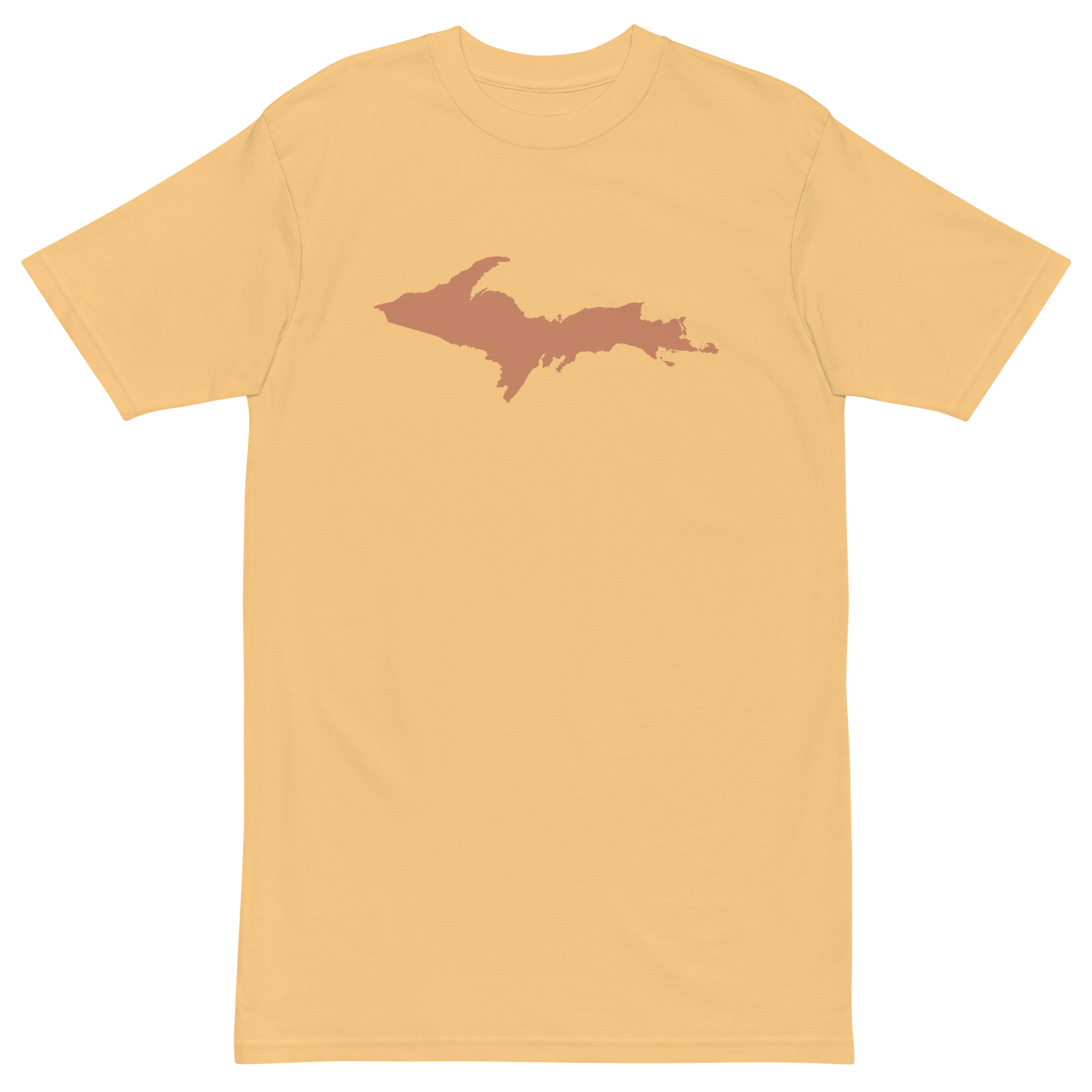 Michigan Upper Peninsula T-Shirt (w/ Copper Outline) | Men's Heavyweight