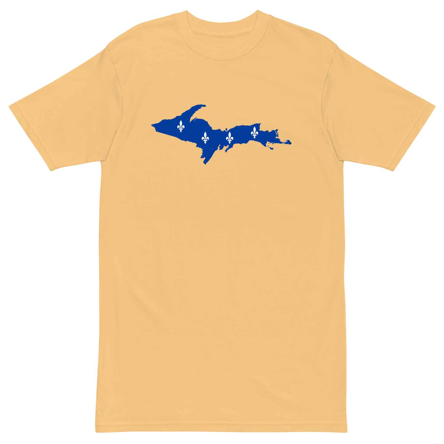 Michigan Upper Peninsula T-Shirt (w/ UP Quebec Flag) | Men's Heavyweight