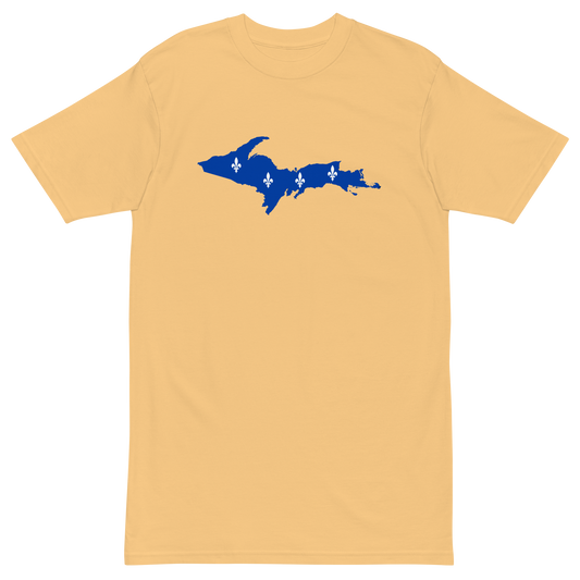 Michigan Upper Peninsula T-Shirt (w/ UP Quebec Flag) | Men's Heavyweight