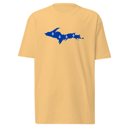 Michigan Upper Peninsula T-Shirt (w/ UP Quebec Flag) | Men's Heavyweight