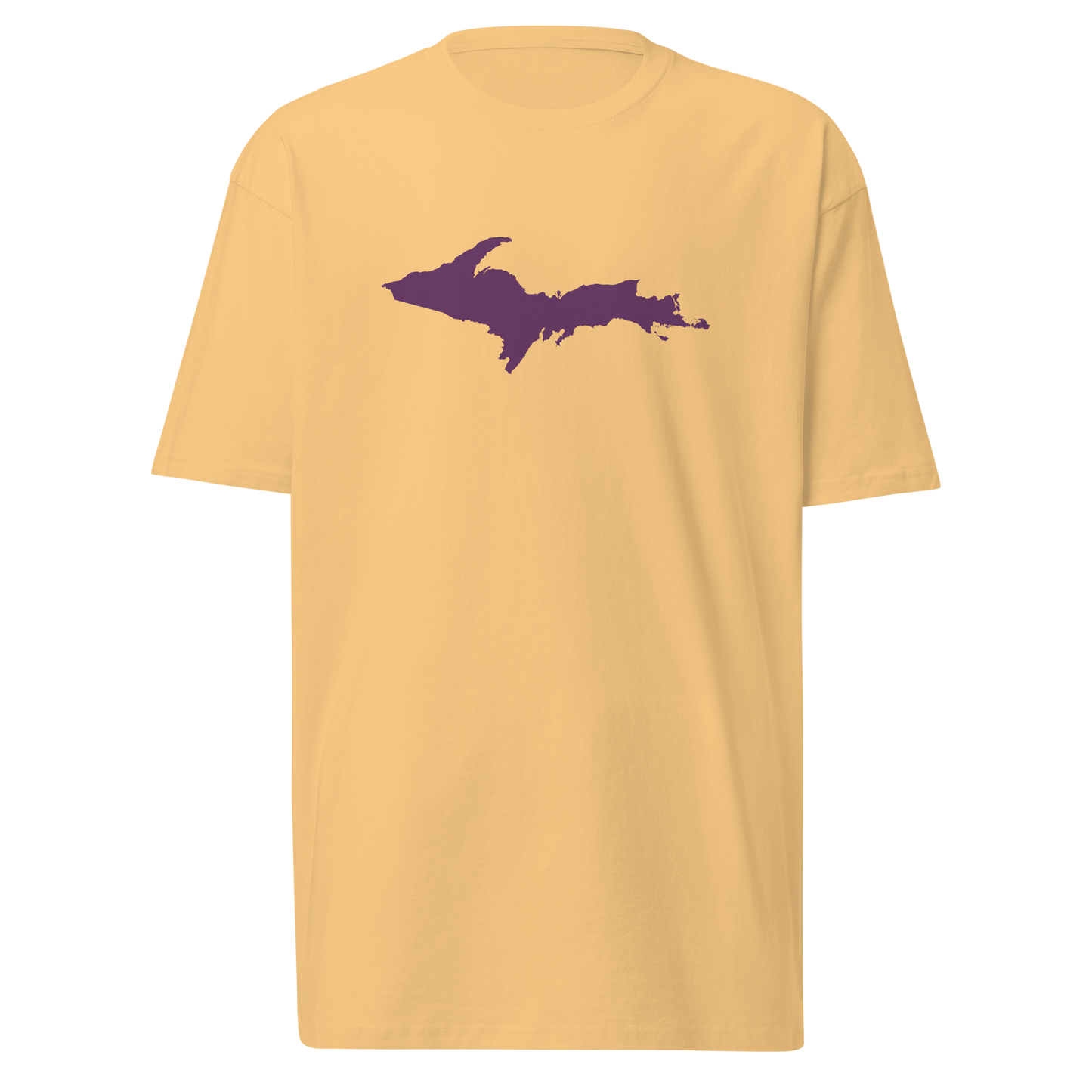 Michigan Upper Peninsula T-Shirt (w/ Plum UP Outline) | Men's Heavyweight