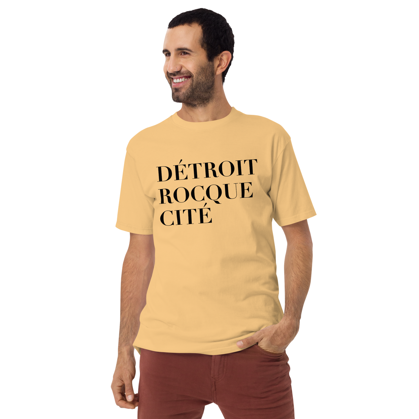 'Détroit Rocque Cité' T-Shirt | Men's Heavyweight