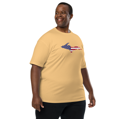 Michigan Upper Peninsula T-Shirt (w/ UP USA Flag) | Men's Heavyweight