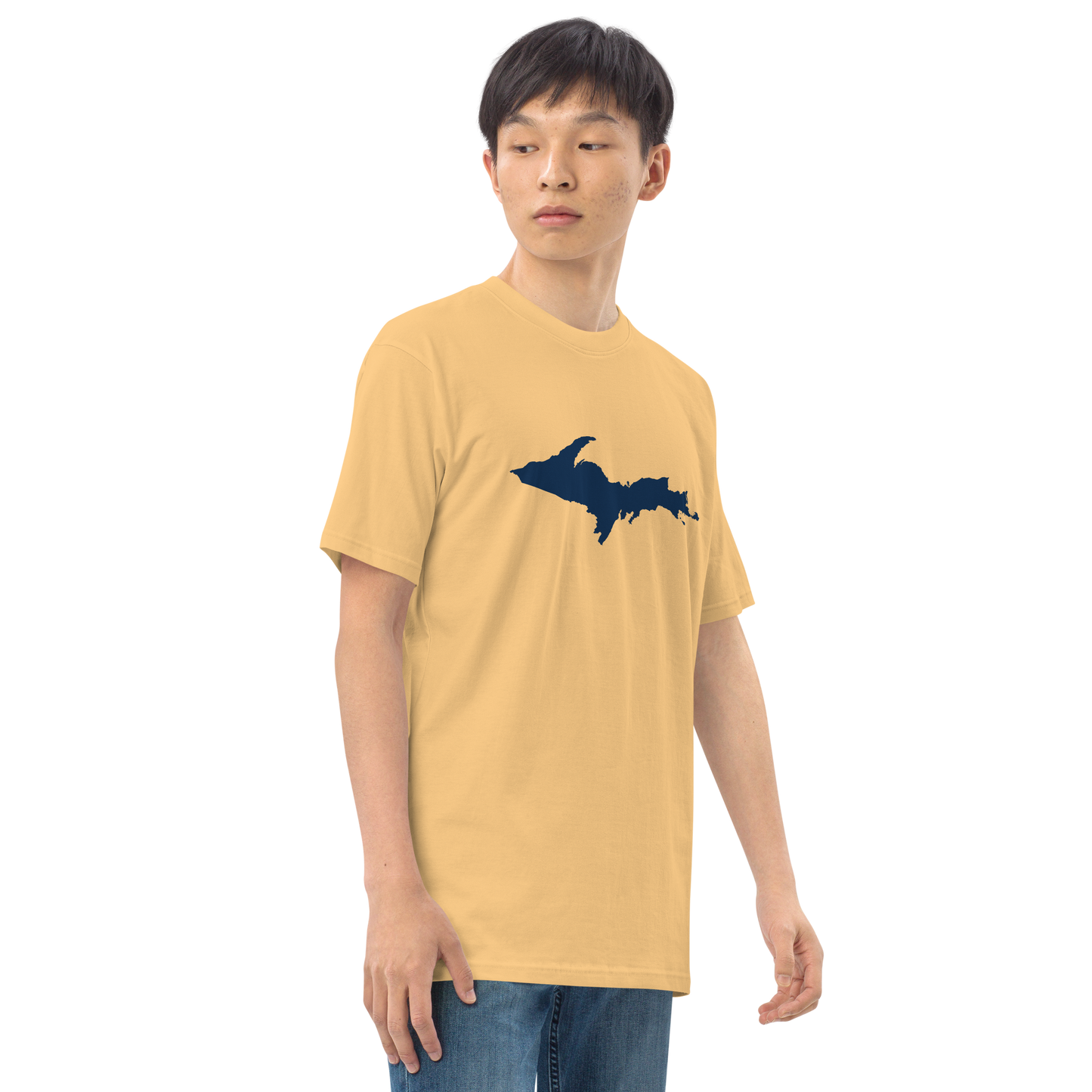 Michigan Upper Peninsula T-Shirt (w/ UP Outline) | Men's Heavyweight