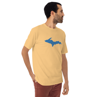 Michigan Upper Peninsula T-Shirt (w/ Blue UP Outline) | Men's Heavyweight