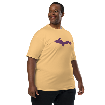 Michigan Upper Peninsula T-Shirt (w/ Plum UP Outline) | Men's Heavyweight