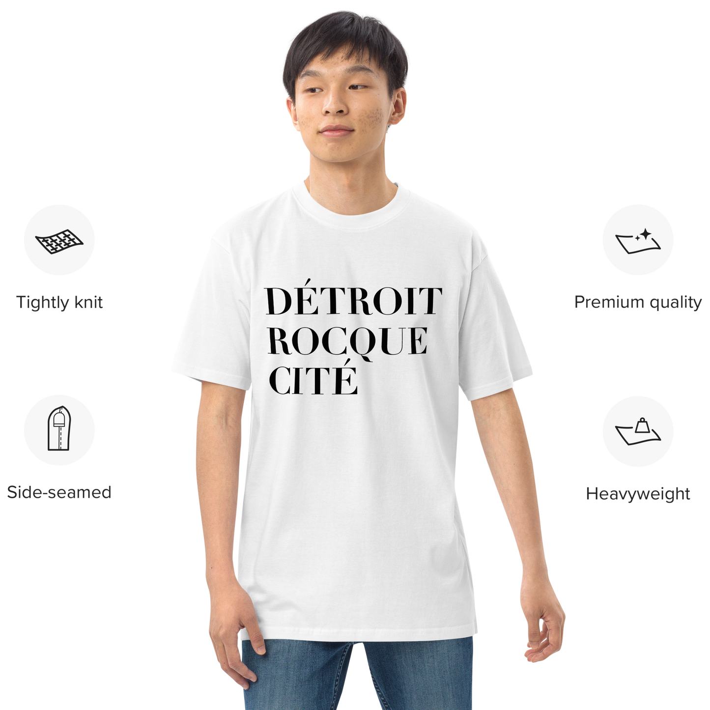 'Détroit Rocque Cité' T-Shirt | Men's Heavyweight