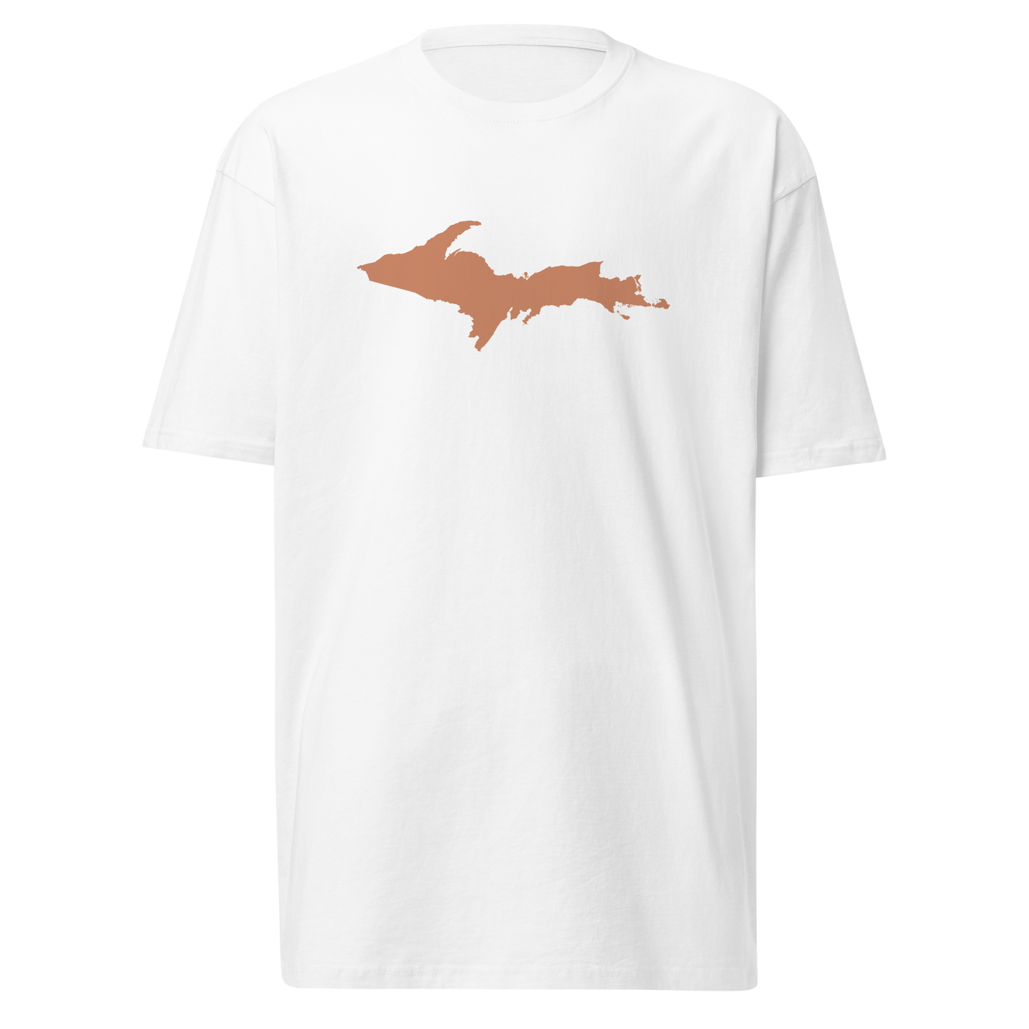 Michigan Upper Peninsula T-Shirt (w/ Copper Outline) | Men's Heavyweight