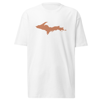 Michigan Upper Peninsula T-Shirt (w/ Copper Outline) | Men's Heavyweight