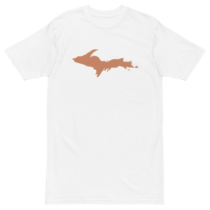 Michigan Upper Peninsula T-Shirt (w/ Copper Outline) | Men's Heavyweight