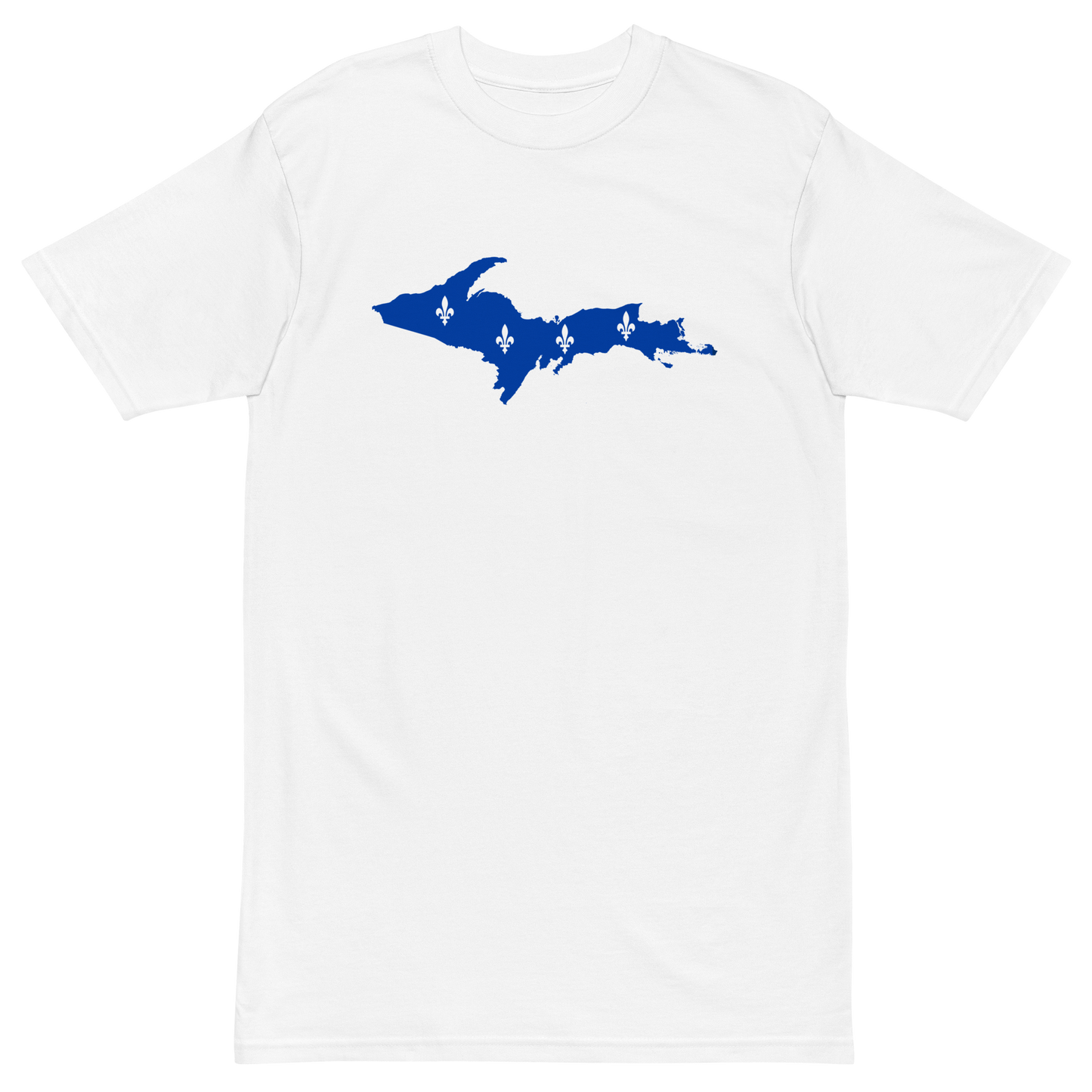 Michigan Upper Peninsula T-Shirt (w/ UP Quebec Flag) | Men's Heavyweight