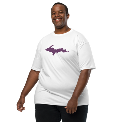 Michigan Upper Peninsula T-Shirt (w/ Plum UP Outline) | Men's Heavyweight