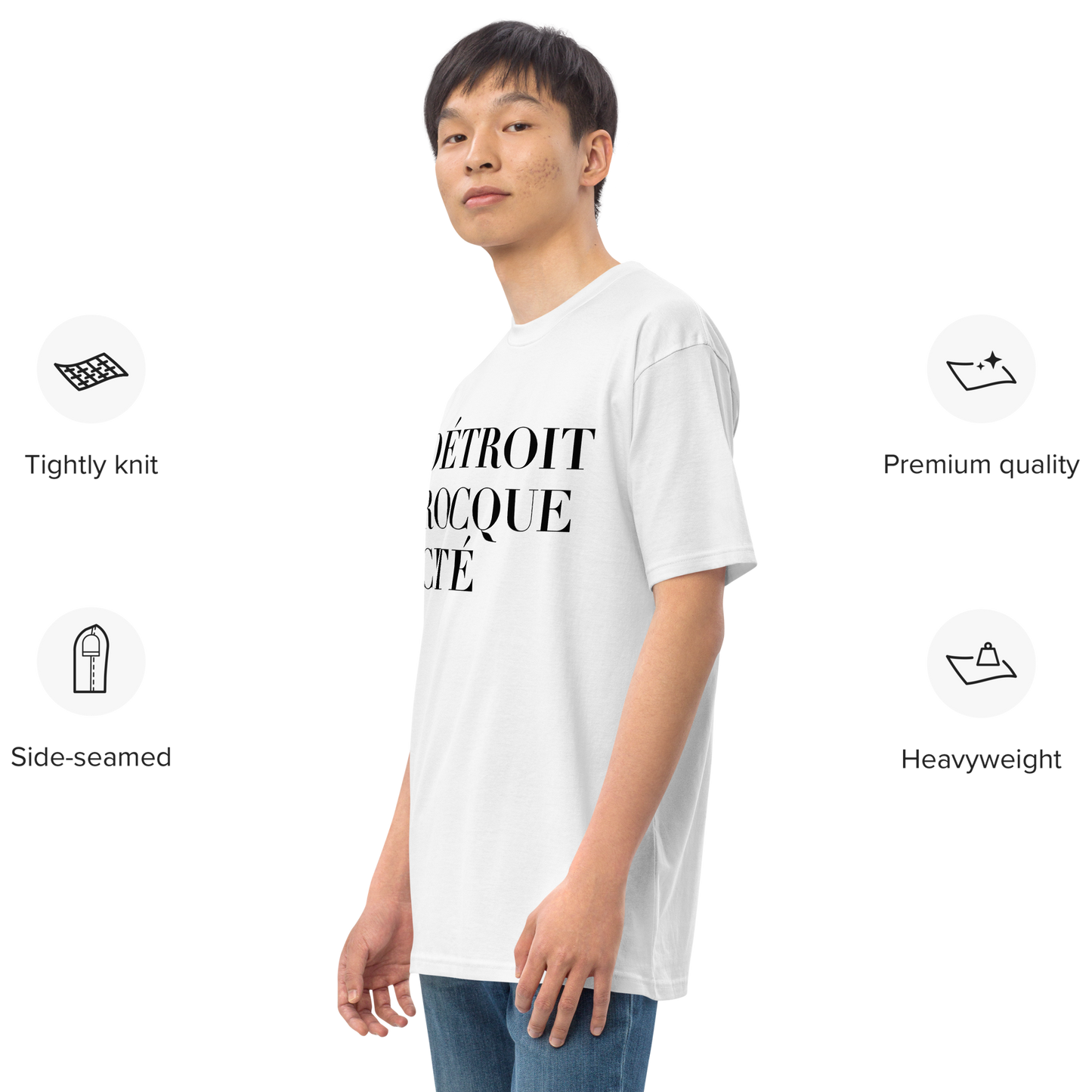 'Détroit Rocque Cité' T-Shirt | Men's Heavyweight