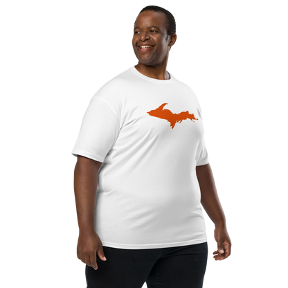 Michigan Upper Peninsula T-Shirt (w/ Orange Outline) | Men's Heavyweight