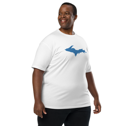 Michigan Upper Peninsula T-Shirt (w/ Blue UP Outline) | Men's Heavyweight