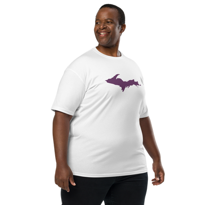 Michigan Upper Peninsula T-Shirt (w/ Plum UP Outline) | Men's Heavyweight