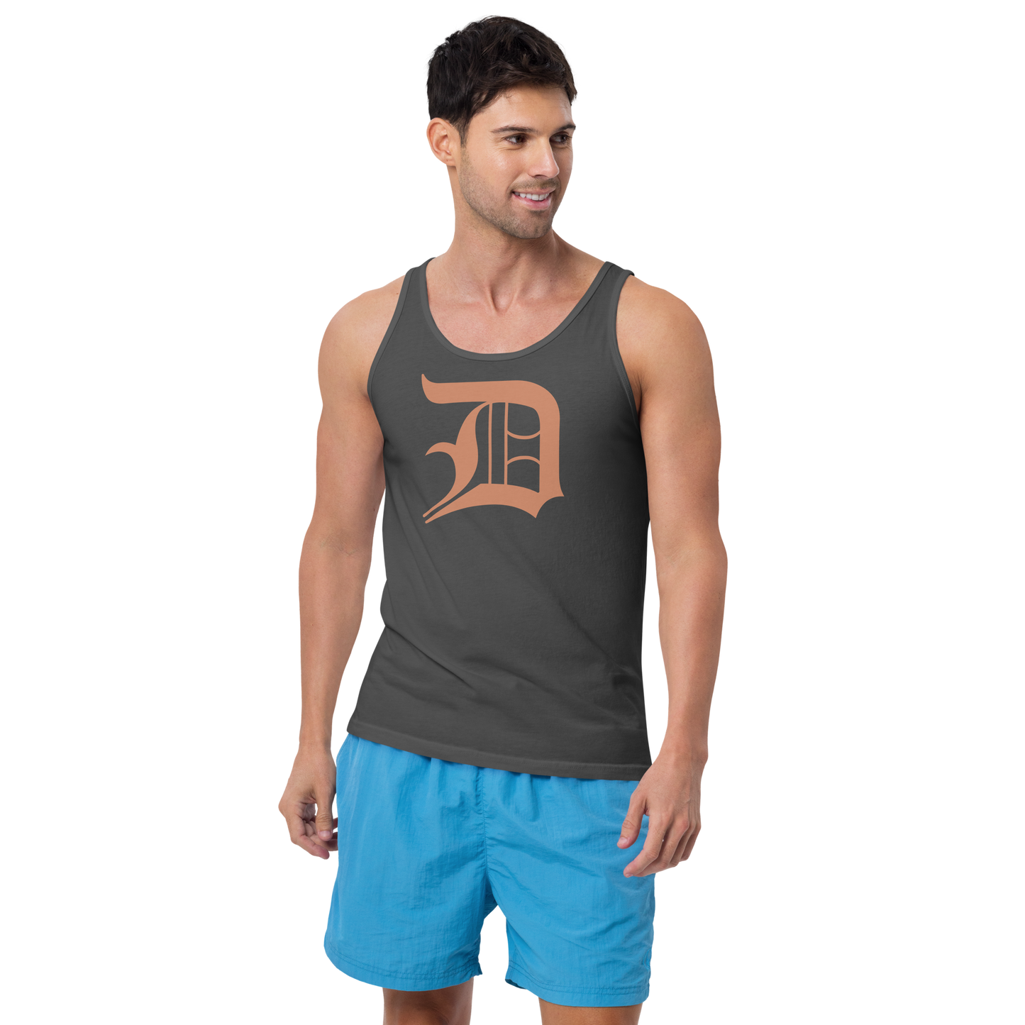 Detroit 'Old English D' Tank Top (Copper Color) | Unisex Jersey