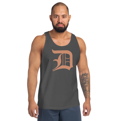 Detroit 'Old English D' Tank Top (Copper Color) | Unisex Jersey