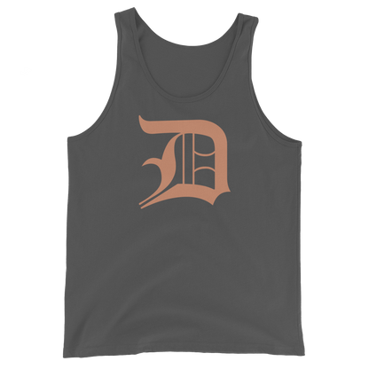 Detroit 'Old English D' Tank Top (Copper Color) | Unisex Jersey