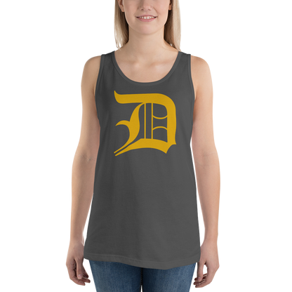 Detroit 'Old English D' Tank Top (Gold) | Unisex Jersey