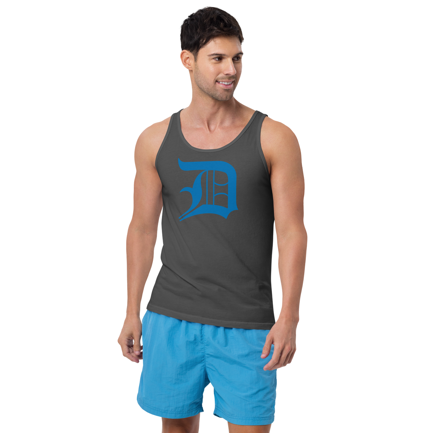 Detroit 'Old English D' Tank Top (Azure) | Unisex Jersey