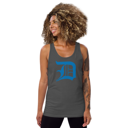 Detroit 'Old English D' Tank Top (Azure) | Unisex Jersey