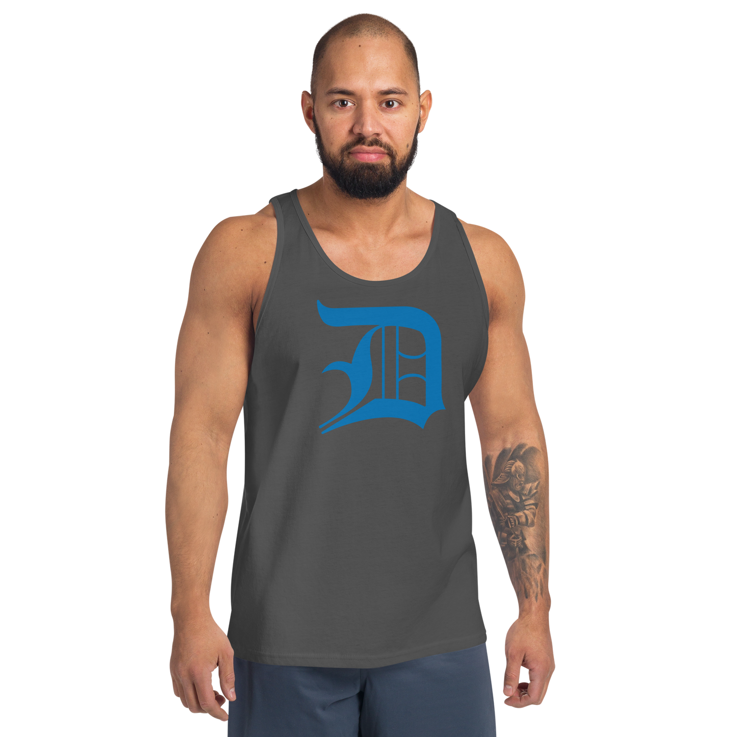 Detroit 'Old English D' Tank Top (Azure) | Unisex Jersey