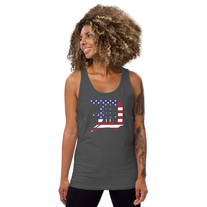 Detroit 'Old English D' Tank Top (Patriotic Edition) | Unisex Jersey