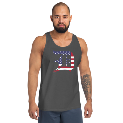 Detroit 'Old English D' Tank Top (Patriotic Edition) | Unisex Jersey