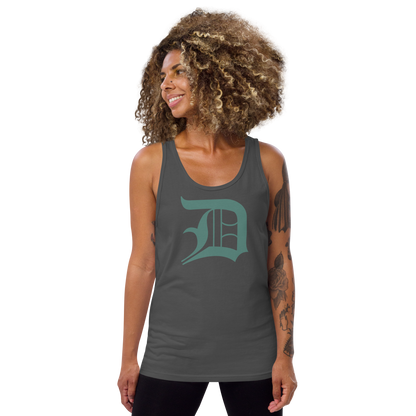 Detroit 'Old English D' Tank Top (Copper Green) | Unisex Jersey