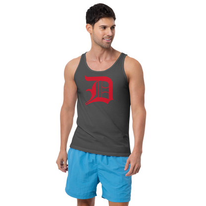 Detroit 'Old English D' Tank Top (Aviform Red) | Unisex Jersey