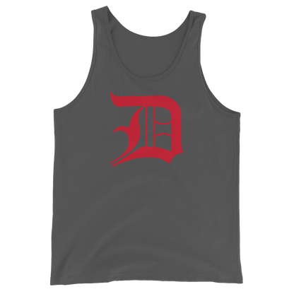 Detroit 'Old English D' Tank Top (Aviform Red) | Unisex Jersey