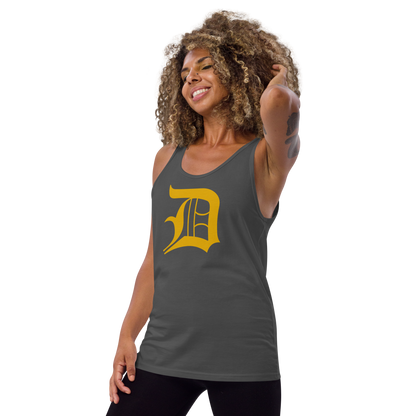 Detroit 'Old English D' Tank Top (Gold) | Unisex Jersey