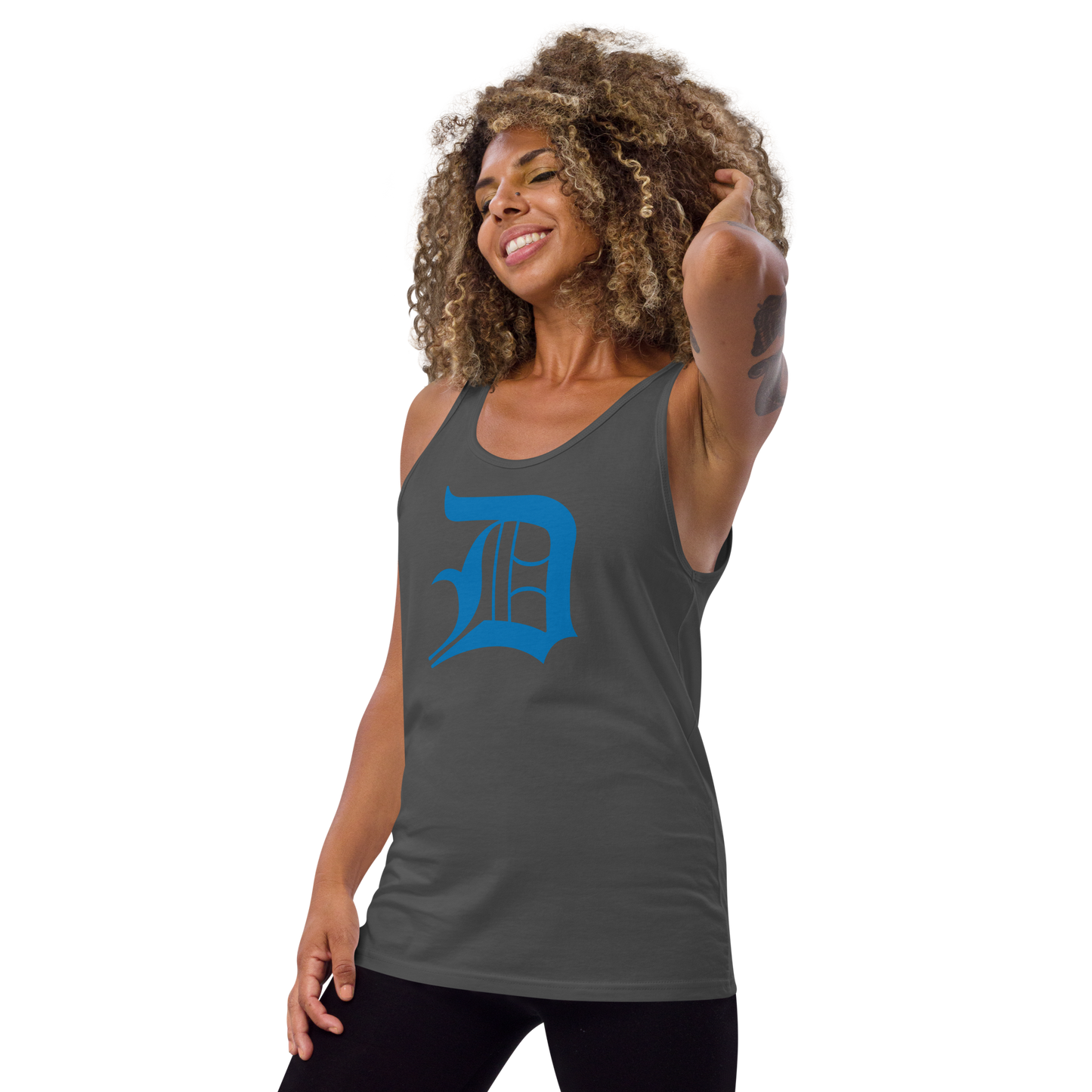 Detroit 'Old English D' Tank Top (Azure) | Unisex Jersey