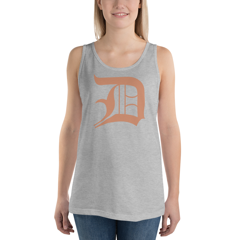 Detroit 'Old English D' Tank Top (Copper Color) | Unisex Jersey