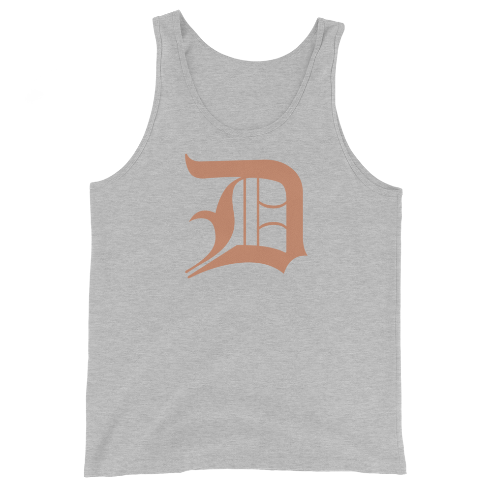 Detroit 'Old English D' Tank Top (Copper Color) | Unisex Jersey