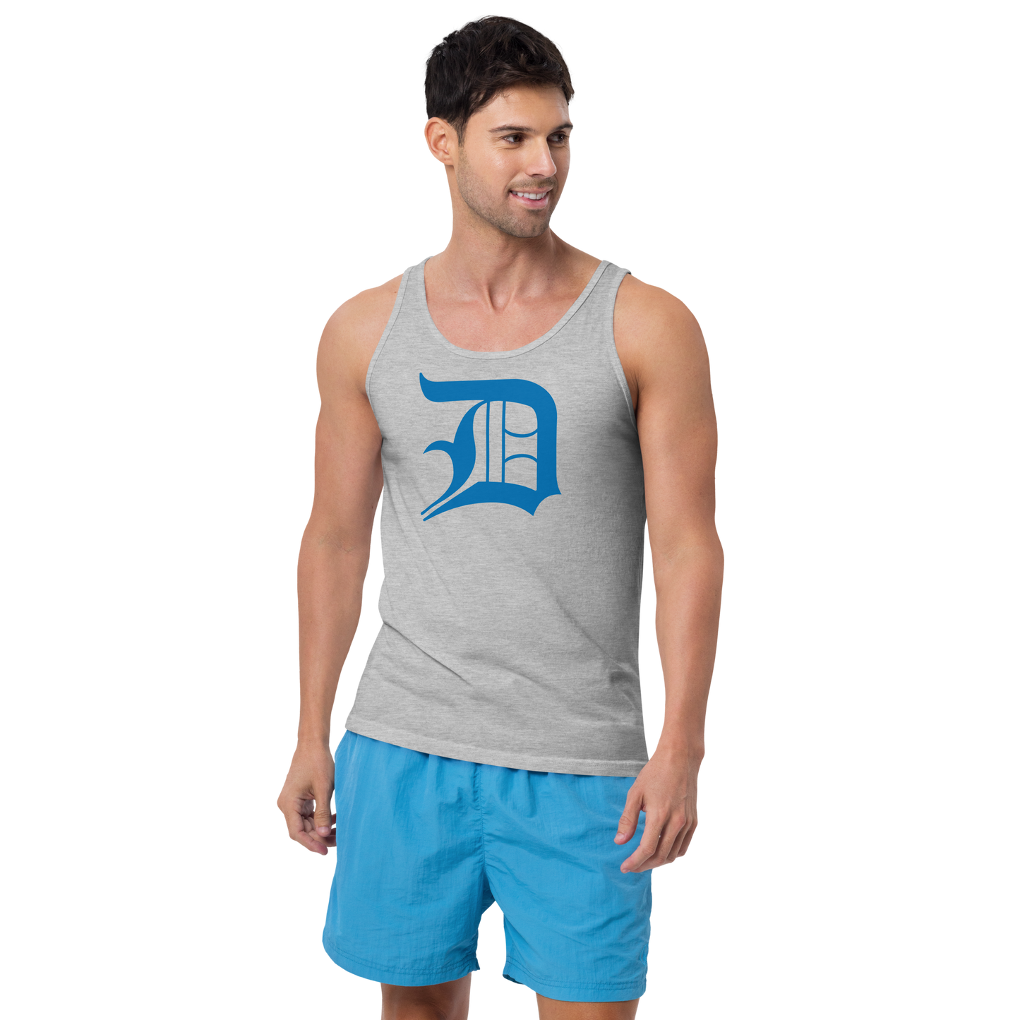 Detroit 'Old English D' Tank Top (Azure) | Unisex Jersey