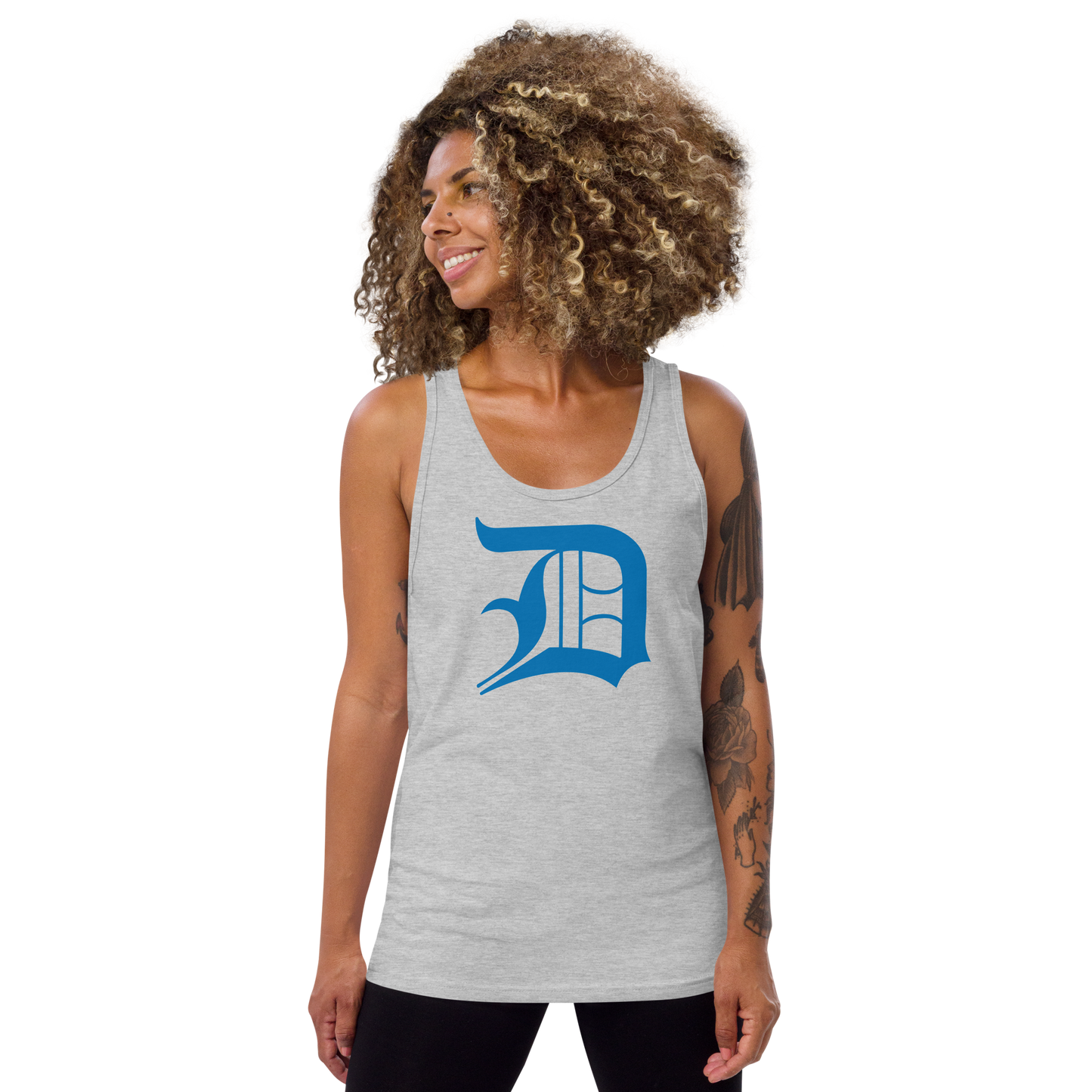 Detroit 'Old English D' Tank Top (Azure) | Unisex Jersey