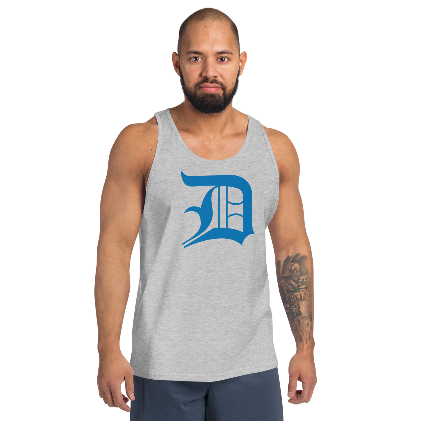 Detroit 'Old English D' Tank Top (Azure) | Unisex Jersey