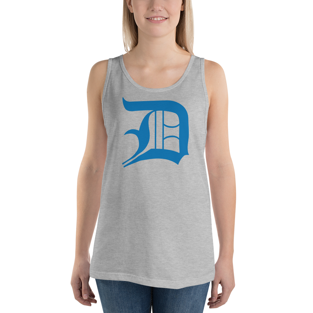 Detroit 'Old English D' Tank Top (Azure) | Unisex Jersey